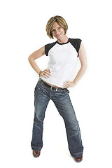 Image showing woman with white t-shirt