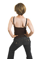 Image showing woman turning her back