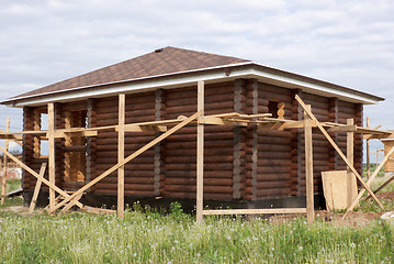 Image showing Rural house under construction