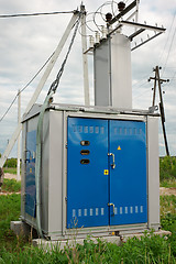 Image showing Transformer station near the village of