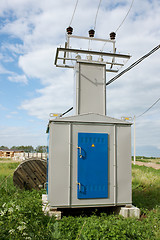 Image showing Transformer substation in countryside
