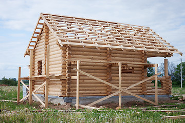 Image showing Suburban house  under construction