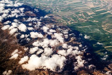 Image showing view of the mountains from the plane