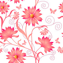 Image showing Elegance Seamless color pattern on background, vector illustrati