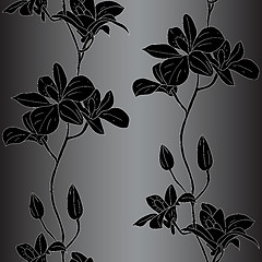 Image showing Vector seamless background with orchids