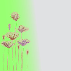 Image showing hand drawn background with a fantasy flower