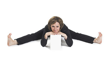 Image showing yoga pose with white box