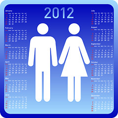 Image showing woman and man in calendar