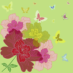 Image showing  fantasy hand drawn flowers