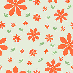 Image showing floral wallpaper with set of different flowers. 