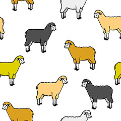 Image showing seamless wallpaper with sheep and rams