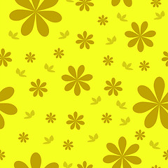 Image showing floral wallpaper with set of different flowers. 