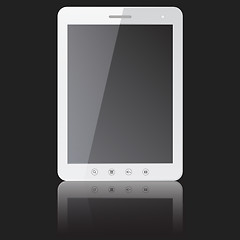 Image showing white tablet PC computer with blank screen