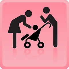Image showing Vector Man & Woman icon with children 