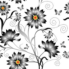 Image showing Elegance Seamless color pattern on background, vector illustrati