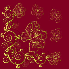 Image showing  fantasy hand drawn flowers