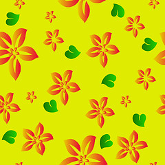 Image showing Flower seamless background. Vector