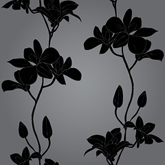 Image showing Vector seamless background with orchids