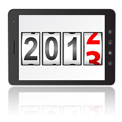 Image showing Tablet PC computer with 2013 New Year counter