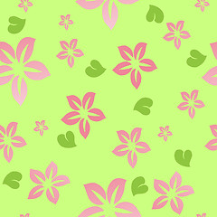 Image showing Flower seamless background. Vector