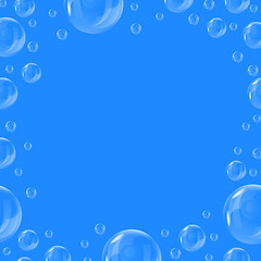 Image showing Frame of beautiful bubbles