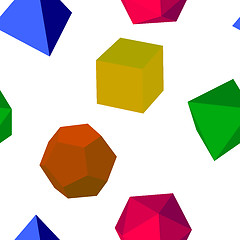 Image showing Seamless colorfull 3d vector geometric shapes 