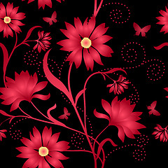 Image showing Elegance Seamless color pattern on background, vector illustrati