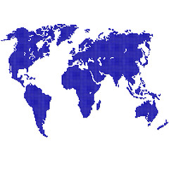 Image showing Detailed vector map of the world 