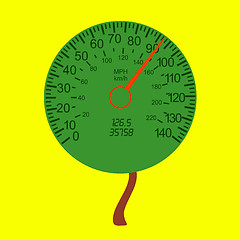 Image showing car speedometer as the tree crown