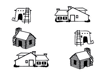 Image showing Houses different - Vector 