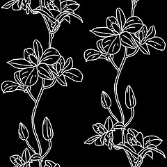 Image showing Vector seamless background with orchids