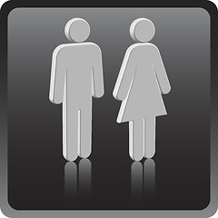 Image showing Vector Man & Woman icon over gray background