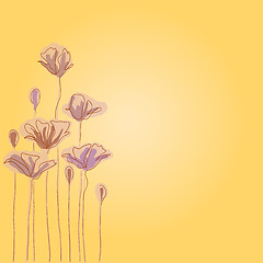 Image showing  hand drawn background with a fantasy flower