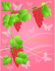 Image showing Valentines ornament with red love heart vector illustration