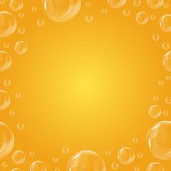 Image showing Frame of beautiful bubbles