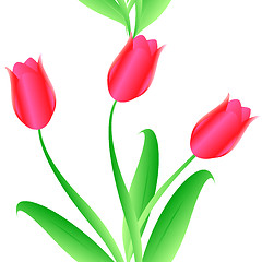 Image showing Elegance Seamless color tulips pattern 