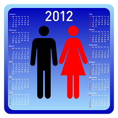 Image showing woman and man in calendar
