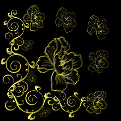 Image showing  fantasy hand drawn flowers