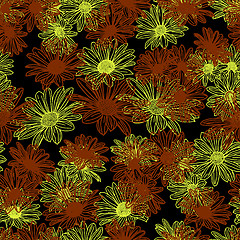 Image showing Vector flower seamless background