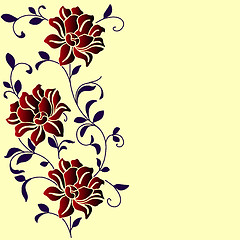 Image showing  hand drawn background with a fantasy flower