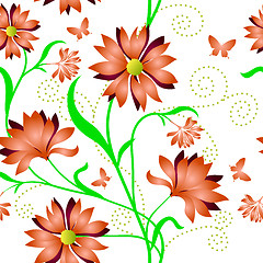 Image showing Elegance Seamless color pattern on background, vector illustrati