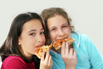 Image showing Pizza girls