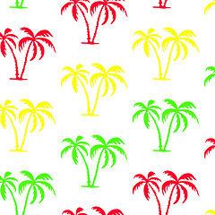 Image showing Seamless palm tree  pattern