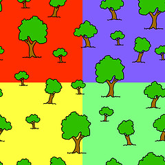 Image showing seamless wallpaper tree 