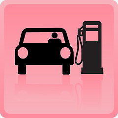 Image showing Icon of the car refueling with gasoline