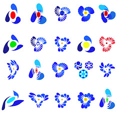Image showing Set of different abstract symbols for design - also as emblem or