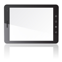 Image showing Tablet PC computer with blank screen horizontally 