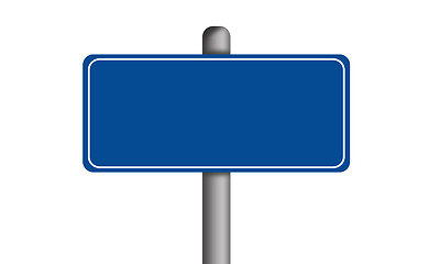 Image showing The Blank Road Sign isolated on background