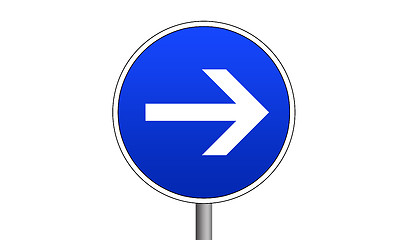 Image showing road sign isolated