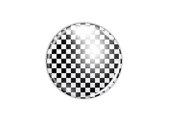 Image showing white and black badge isolated